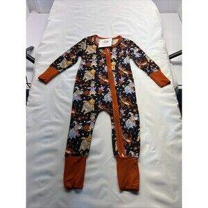 Southern Ivy Pooh Bear Halloween Romper 1 Piece 6-12 MO Soft Bamboo New w/Tags